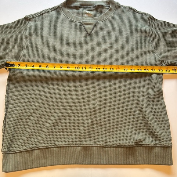 Aerie Olive Waffle Knit Crewneck Sweater - Picture 4 of 6
